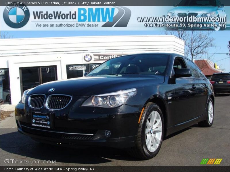 Jet Black / Grey Dakota Leather 2009 BMW 5 Series 535xi Sedan