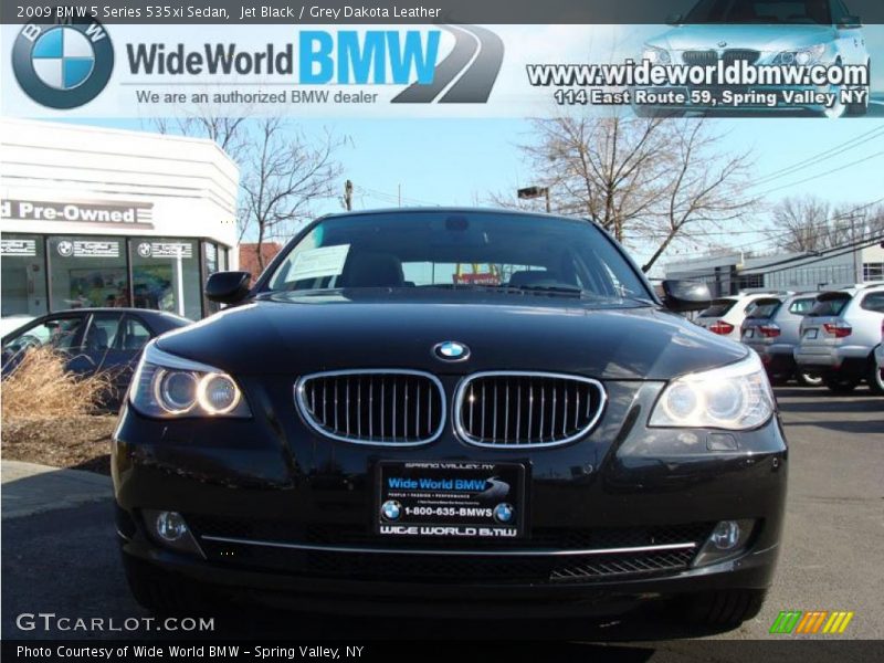 Jet Black / Grey Dakota Leather 2009 BMW 5 Series 535xi Sedan