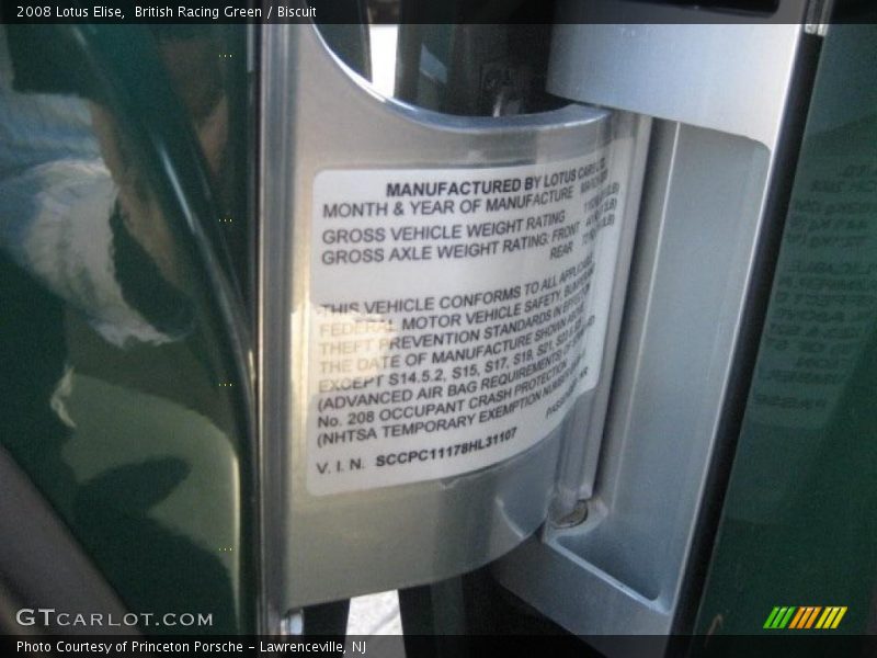 British Racing Green / Biscuit 2008 Lotus Elise