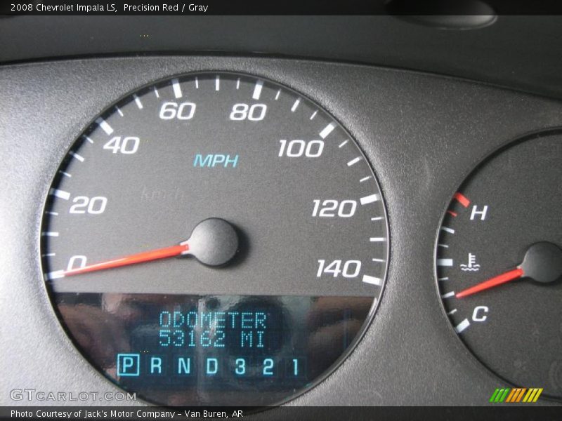 Precision Red / Gray 2008 Chevrolet Impala LS
