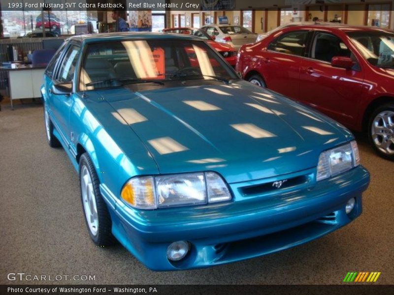Reef Blue Metallic / Grey 1993 Ford Mustang SVT Cobra Fastback