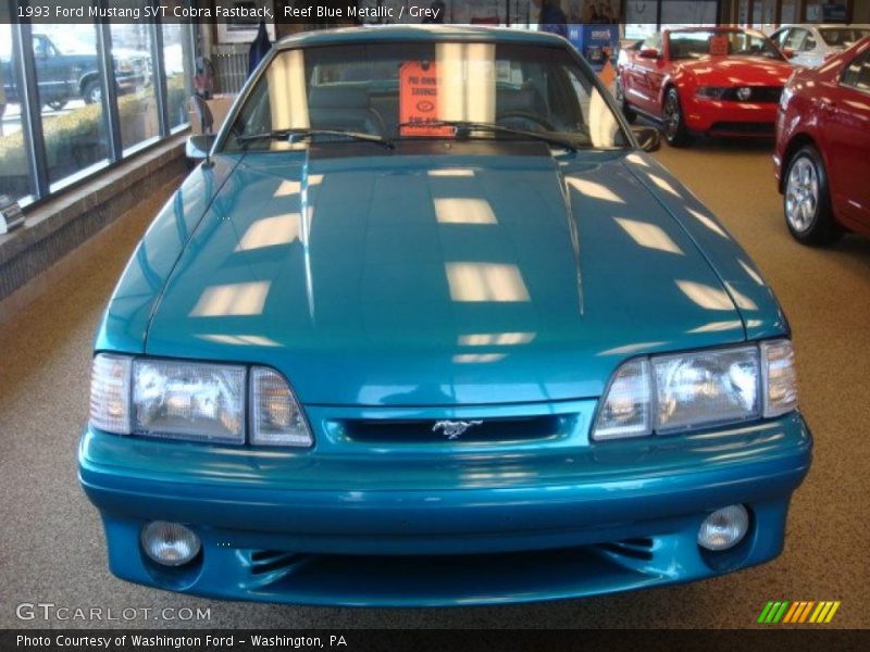 Reef Blue Metallic / Grey 1993 Ford Mustang SVT Cobra Fastback