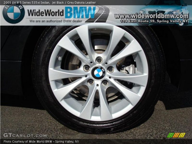 Jet Black / Grey Dakota Leather 2009 BMW 5 Series 535xi Sedan