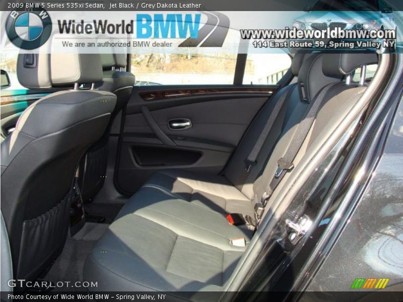 Jet Black / Grey Dakota Leather 2009 BMW 5 Series 535xi Sedan
