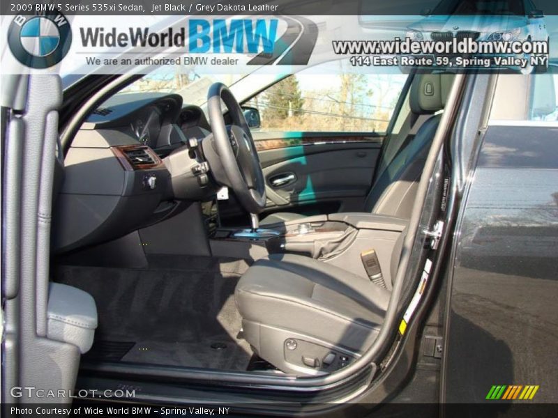 Jet Black / Grey Dakota Leather 2009 BMW 5 Series 535xi Sedan