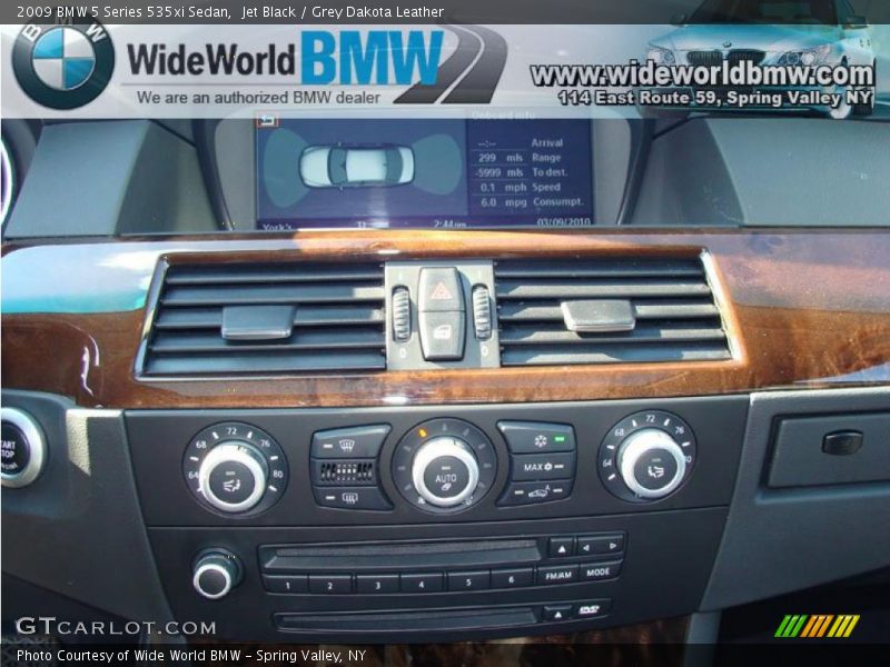 Jet Black / Grey Dakota Leather 2009 BMW 5 Series 535xi Sedan