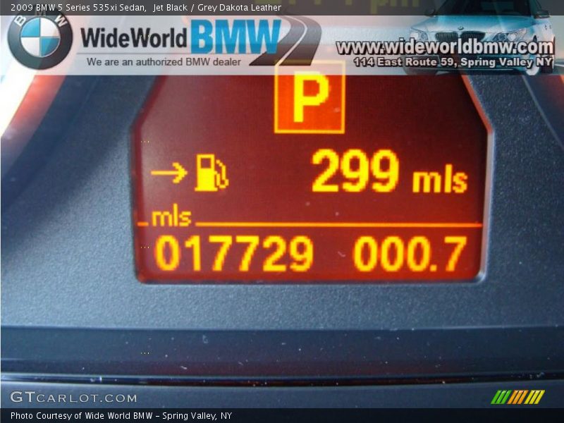 Jet Black / Grey Dakota Leather 2009 BMW 5 Series 535xi Sedan