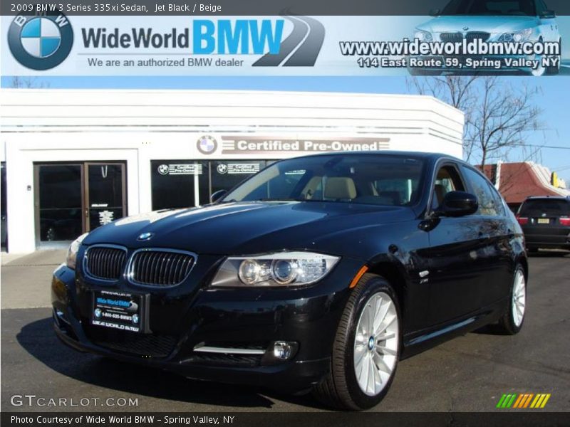 Jet Black / Beige 2009 BMW 3 Series 335xi Sedan