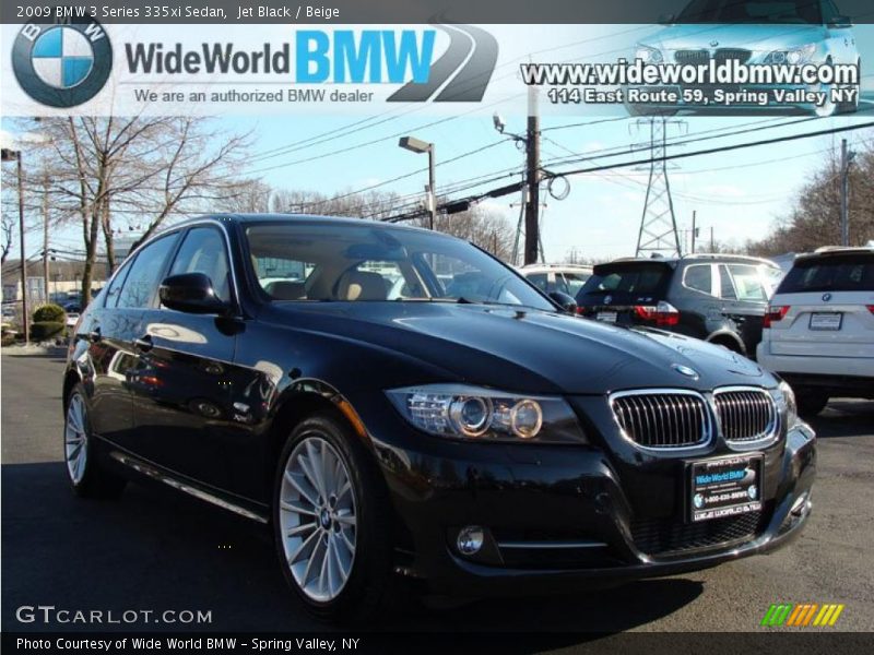 Jet Black / Beige 2009 BMW 3 Series 335xi Sedan