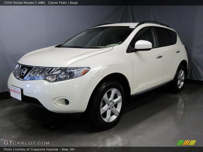 Glacier Pearl / Beige 2009 Nissan Murano S AWD
