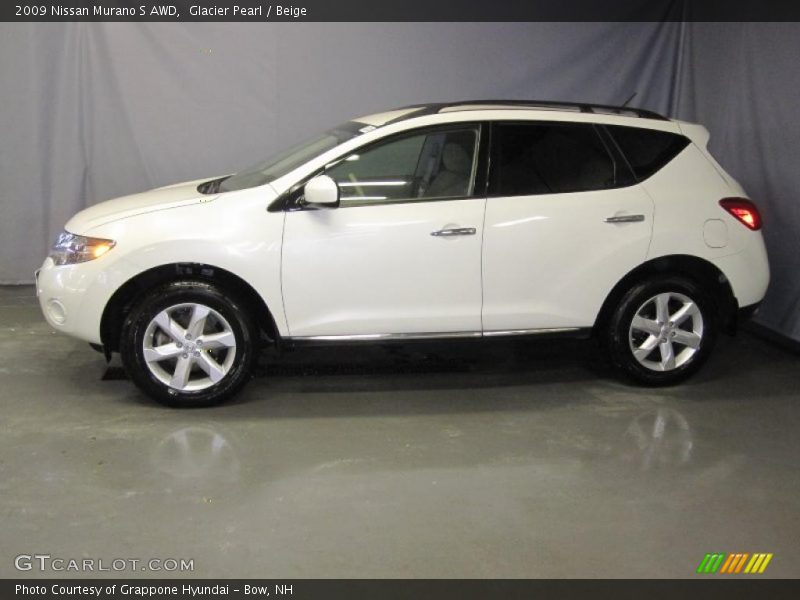 Glacier Pearl / Beige 2009 Nissan Murano S AWD