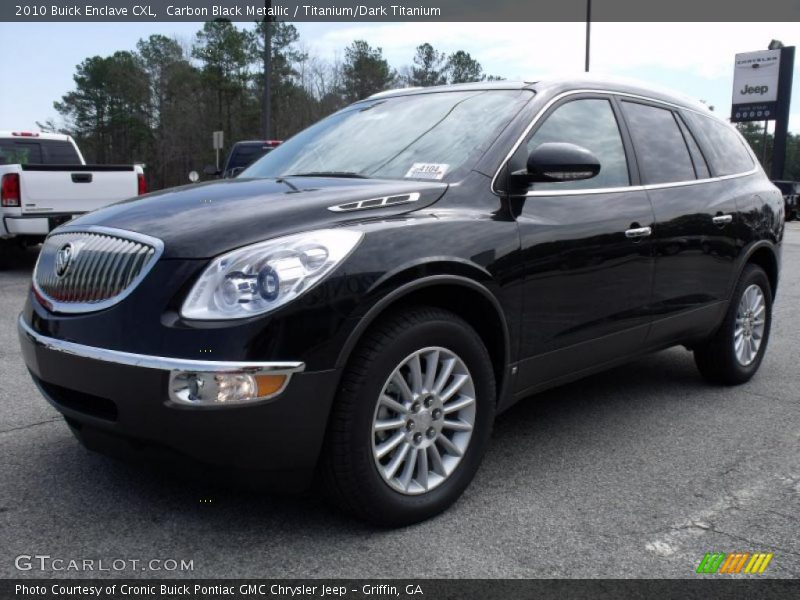Carbon Black Metallic / Titanium/Dark Titanium 2010 Buick Enclave CXL