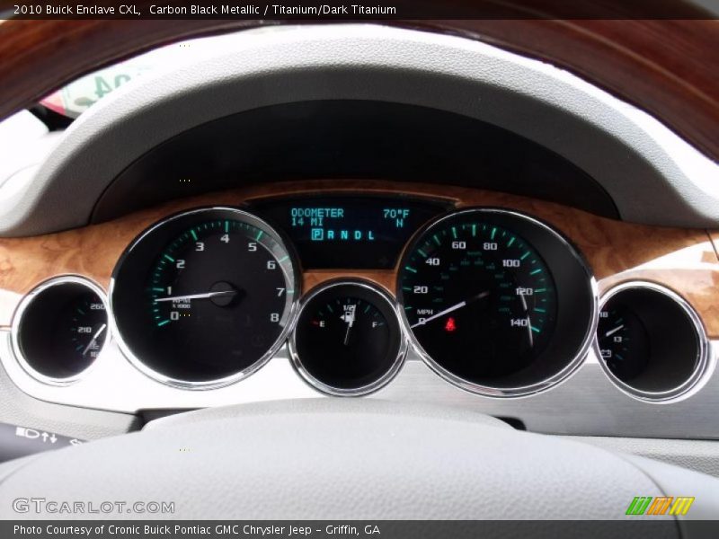 Carbon Black Metallic / Titanium/Dark Titanium 2010 Buick Enclave CXL