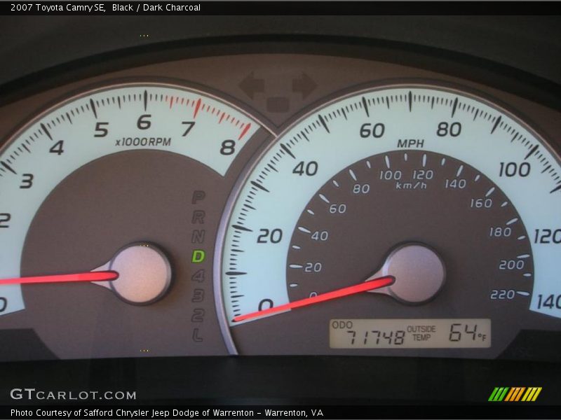 Black / Dark Charcoal 2007 Toyota Camry SE