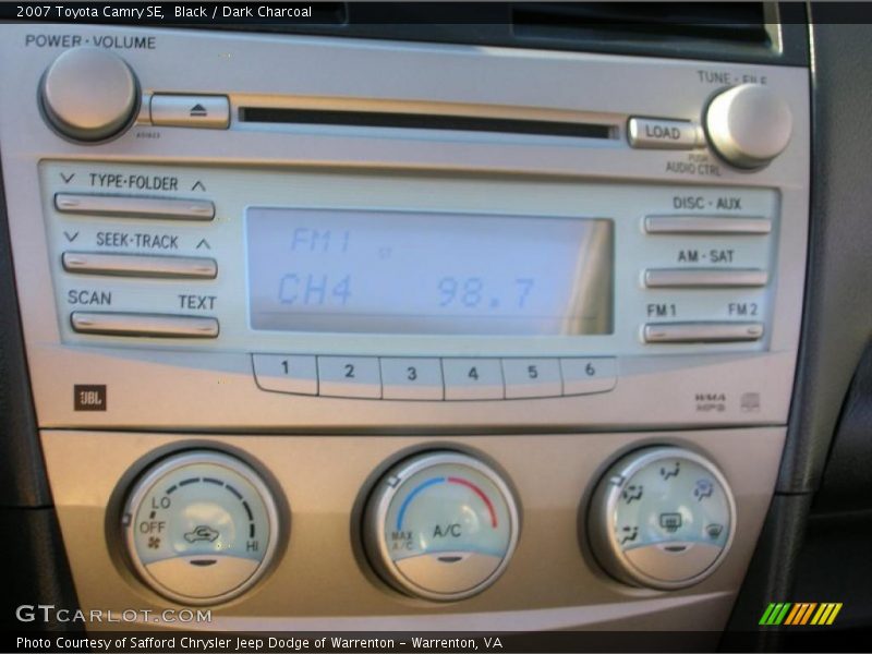 Black / Dark Charcoal 2007 Toyota Camry SE