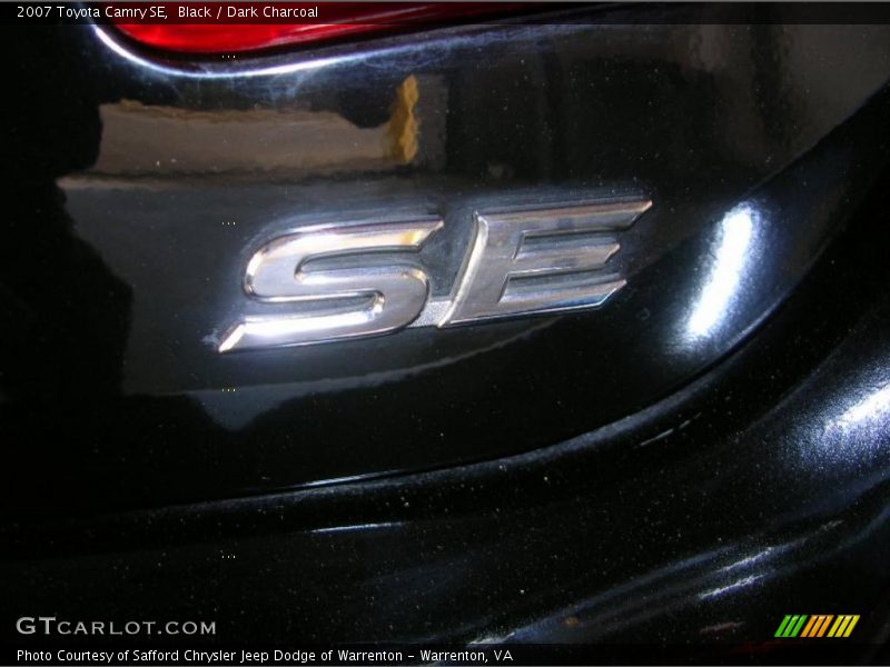 Black / Dark Charcoal 2007 Toyota Camry SE