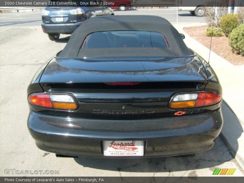 Onyx Black / Ebony 2000 Chevrolet Camaro Z28 Convertible