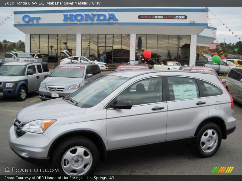 Alabaster Silver Metallic / Gray 2010 Honda CR-V LX
