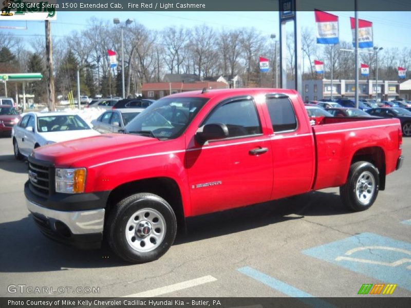 Fire Red / Light Cashmere 2008 GMC Sierra 1500 Extended Cab