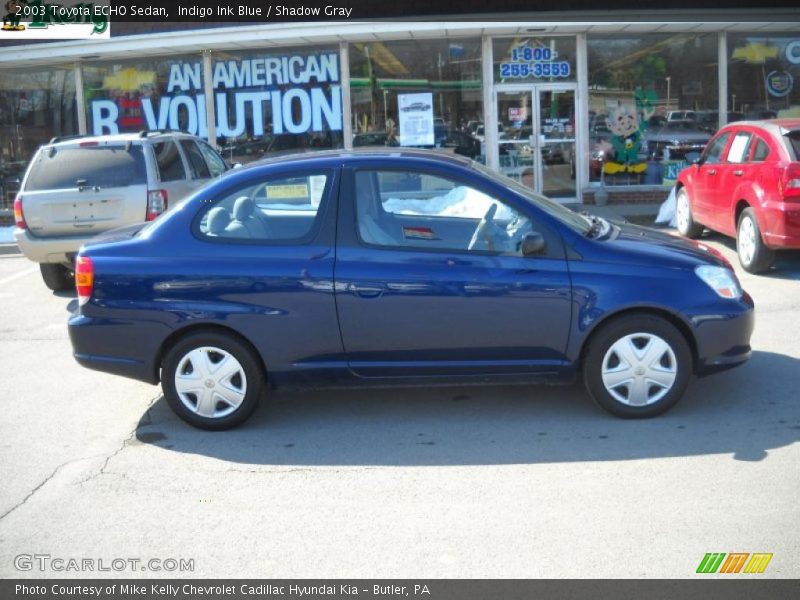 Indigo Ink Blue / Shadow Gray 2003 Toyota ECHO Sedan