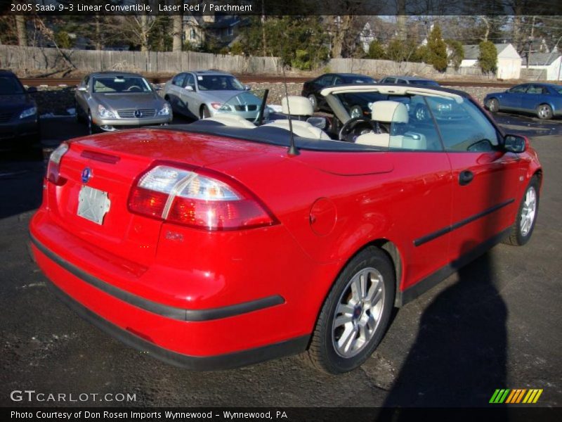 Laser Red / Parchment 2005 Saab 9-3 Linear Convertible