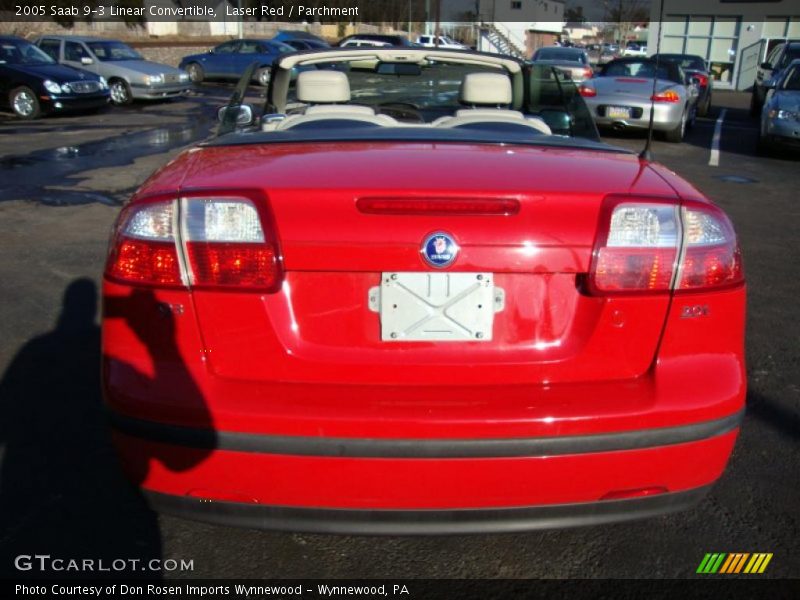 Laser Red / Parchment 2005 Saab 9-3 Linear Convertible