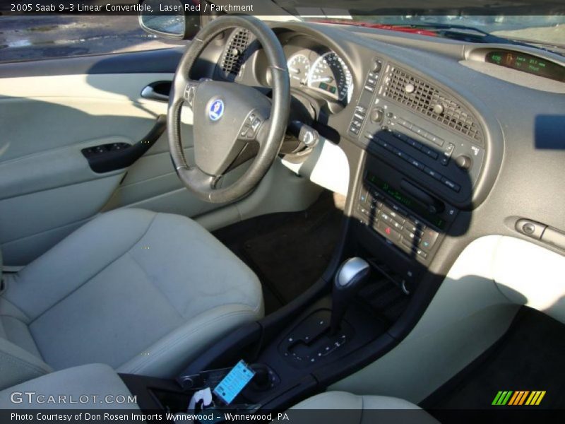 Laser Red / Parchment 2005 Saab 9-3 Linear Convertible