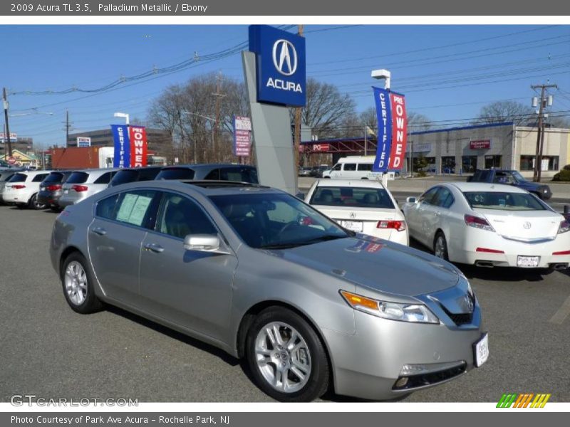 Palladium Metallic / Ebony 2009 Acura TL 3.5