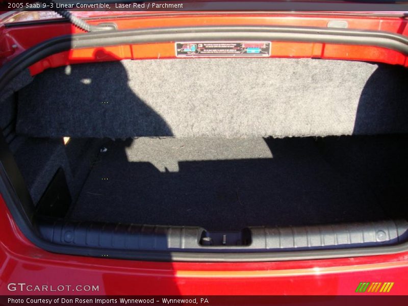 Laser Red / Parchment 2005 Saab 9-3 Linear Convertible