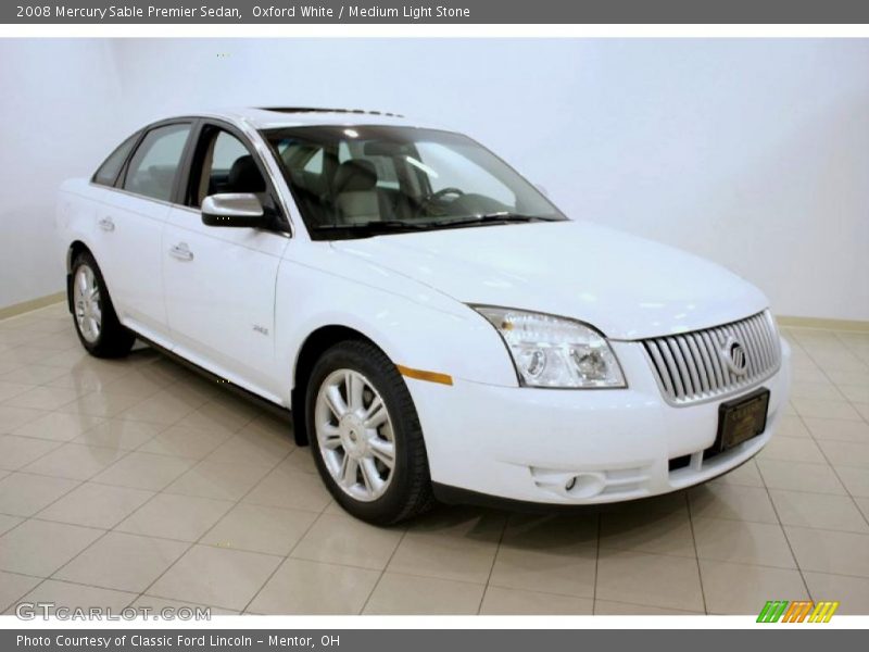 Oxford White / Medium Light Stone 2008 Mercury Sable Premier Sedan