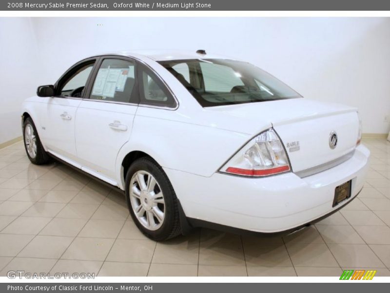 Oxford White / Medium Light Stone 2008 Mercury Sable Premier Sedan