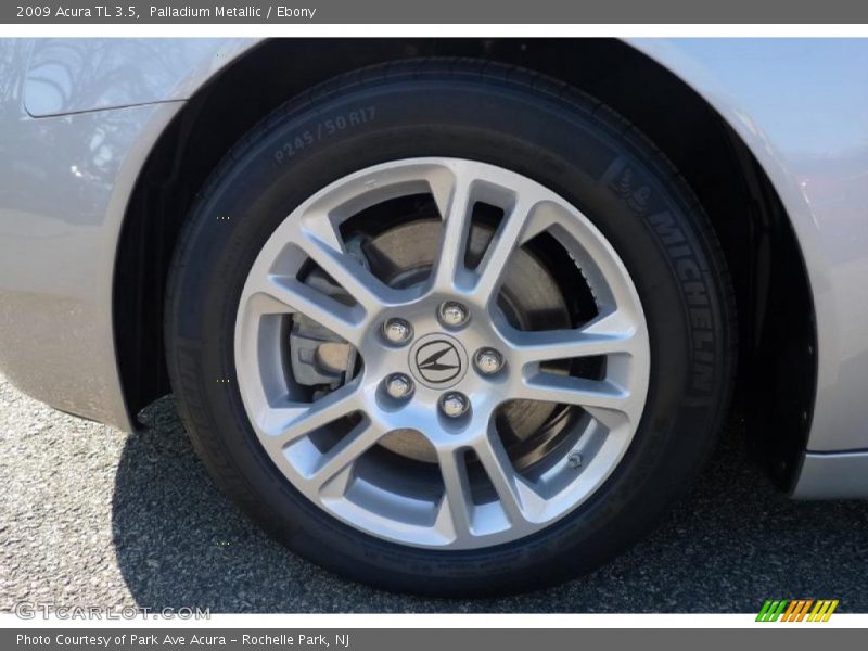 Palladium Metallic / Ebony 2009 Acura TL 3.5