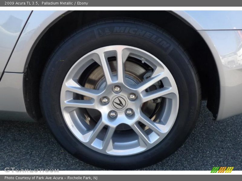 Palladium Metallic / Ebony 2009 Acura TL 3.5