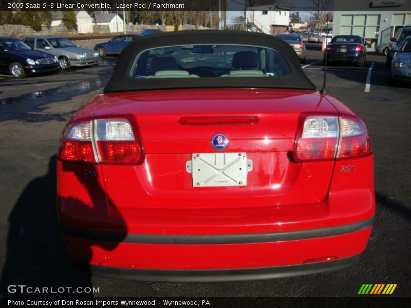 Laser Red / Parchment 2005 Saab 9-3 Linear Convertible