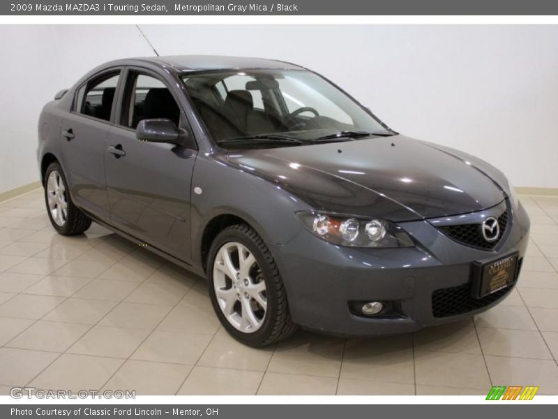Metropolitan Gray Mica / Black 2009 Mazda MAZDA3 i Touring Sedan