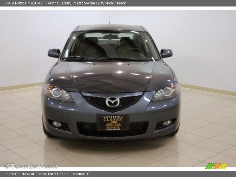 Metropolitan Gray Mica / Black 2009 Mazda MAZDA3 i Touring Sedan