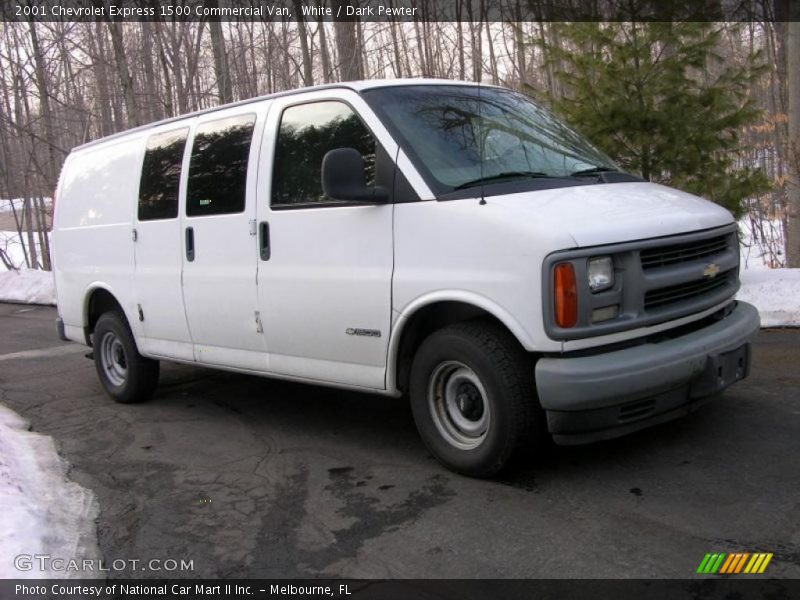 White / Dark Pewter 2001 Chevrolet Express 1500 Commercial Van