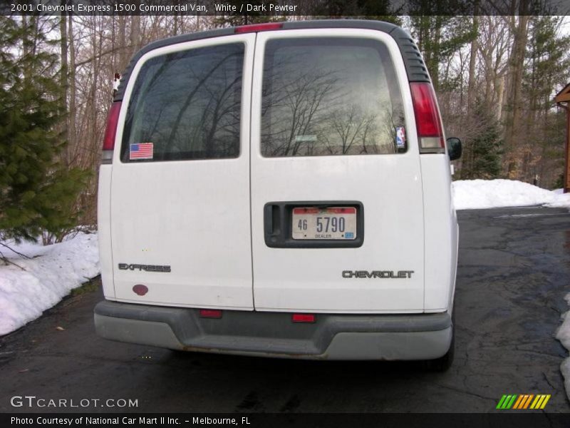 White / Dark Pewter 2001 Chevrolet Express 1500 Commercial Van