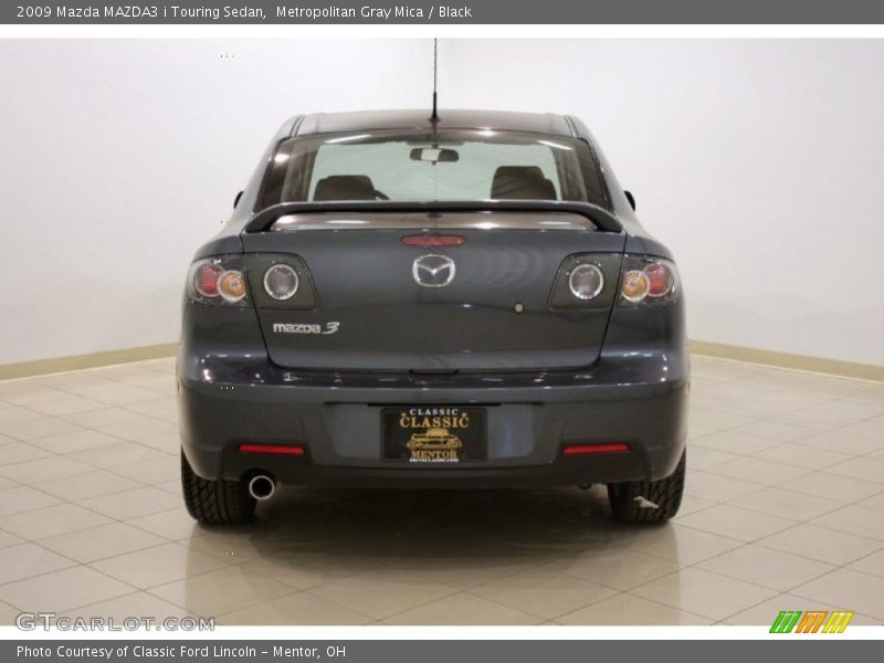 Metropolitan Gray Mica / Black 2009 Mazda MAZDA3 i Touring Sedan