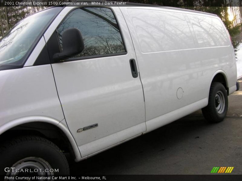 White / Dark Pewter 2001 Chevrolet Express 1500 Commercial Van