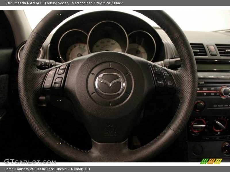 Metropolitan Gray Mica / Black 2009 Mazda MAZDA3 i Touring Sedan
