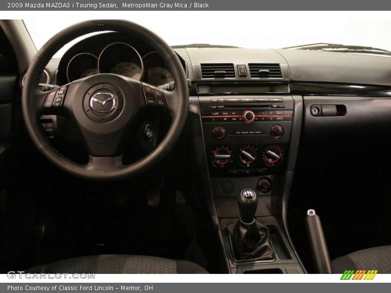 Metropolitan Gray Mica / Black 2009 Mazda MAZDA3 i Touring Sedan