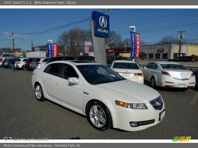 White Diamond Pearl / Ebony 2007 Acura TL 3.2