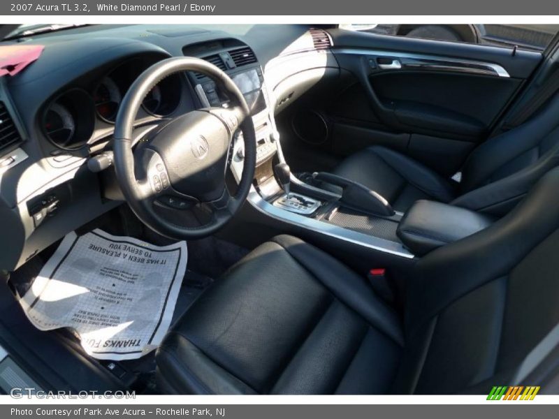 White Diamond Pearl / Ebony 2007 Acura TL 3.2