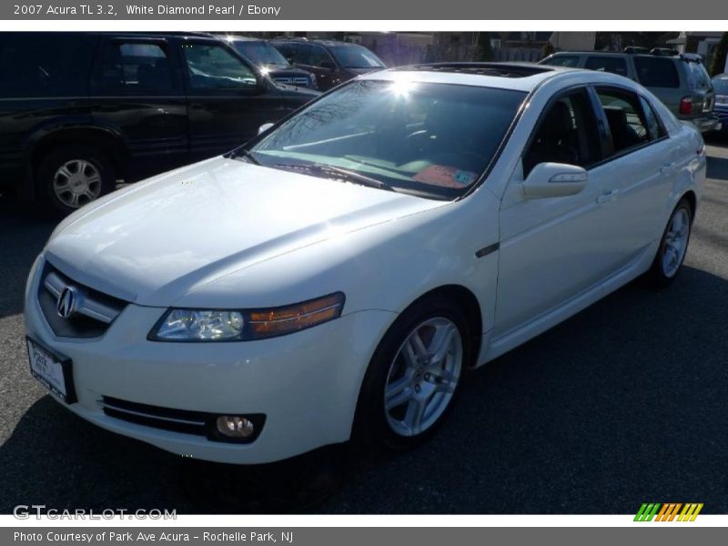 White Diamond Pearl / Ebony 2007 Acura TL 3.2