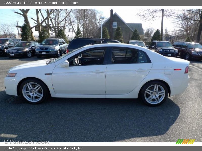 White Diamond Pearl / Ebony 2007 Acura TL 3.2