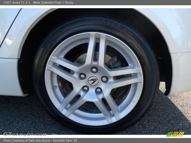 White Diamond Pearl / Ebony 2007 Acura TL 3.2