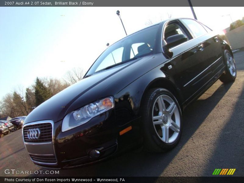 Brilliant Black / Ebony 2007 Audi A4 2.0T Sedan
