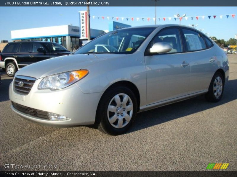 QuickSilver Metallic / Gray 2008 Hyundai Elantra GLS Sedan