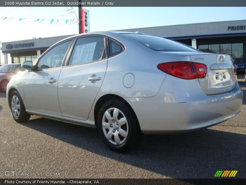 QuickSilver Metallic / Gray 2008 Hyundai Elantra GLS Sedan